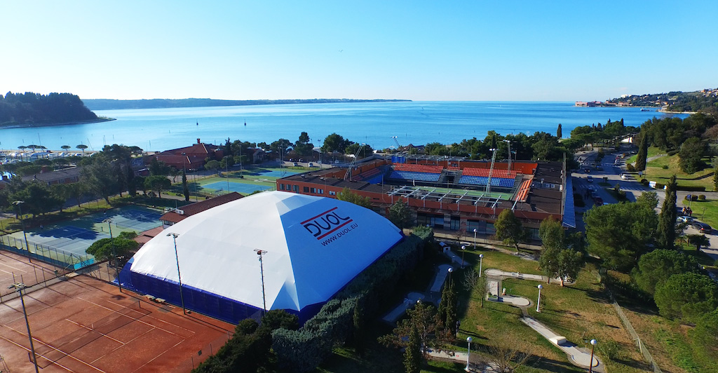 Sports buildings Fabric structures areal photo