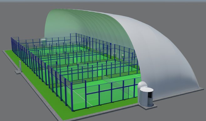 Padel court cover
