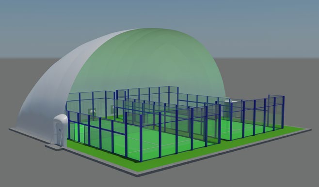 Padel court canopy